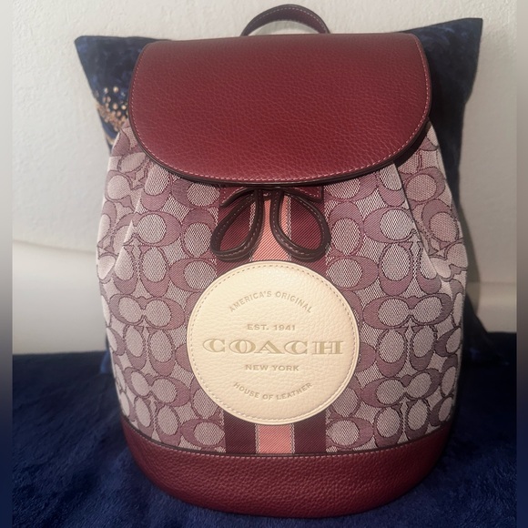 burgundy coach backpack Crosby 28 : Clothing, Shoes & Jewelry COACH Modern Varsity Stripe Campus
